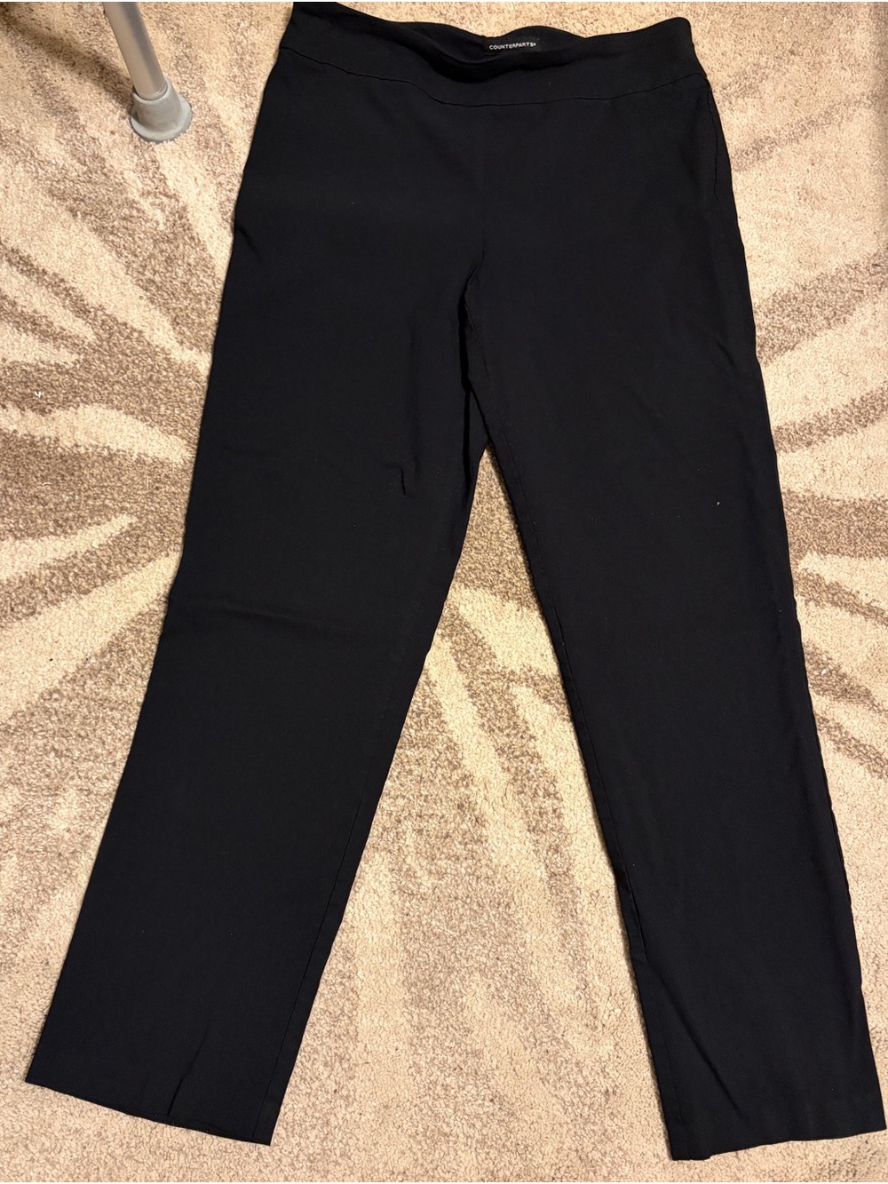 Counterparts Black Pull On Straight Leg Women's Pants Very Comfy Stretchy S 12